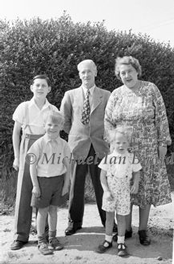 Myself and Parents with friends at Lymington 1952